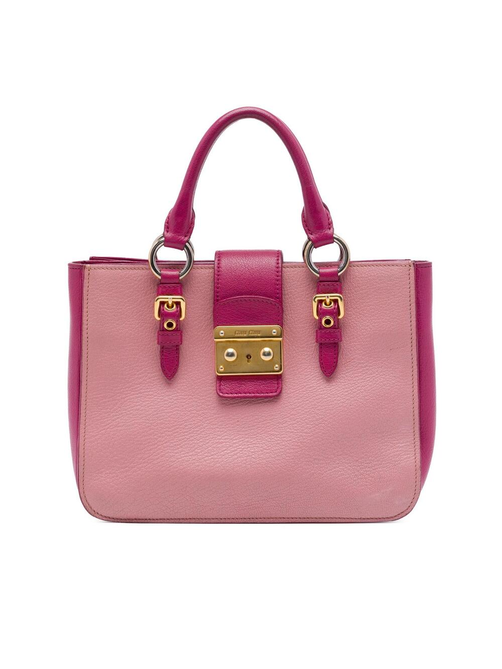 Miu Bicolor Goatskin Madras #359843M44B